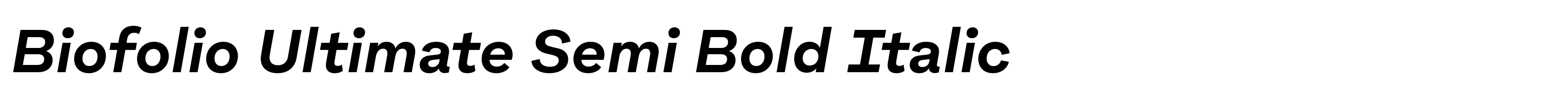 Biofolio Ultimate Semi Bold Italic